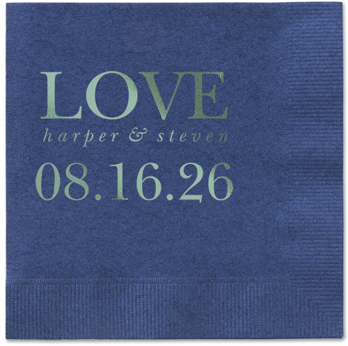 Official Headlines Napkin, Green, Navy, sage