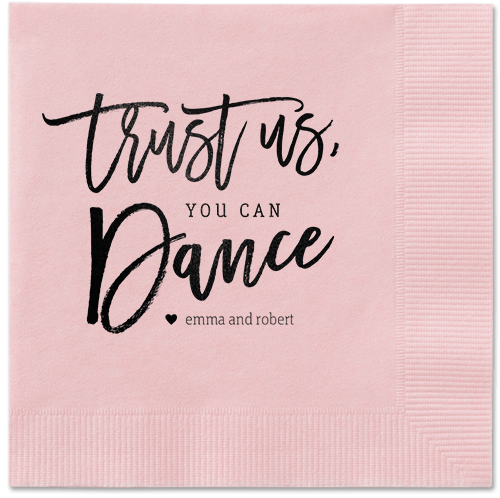 Dance Along Napkins, Black, Blush, Black