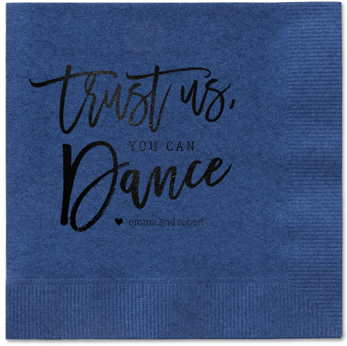 Dance Along Napkins, Black, Navy, Black