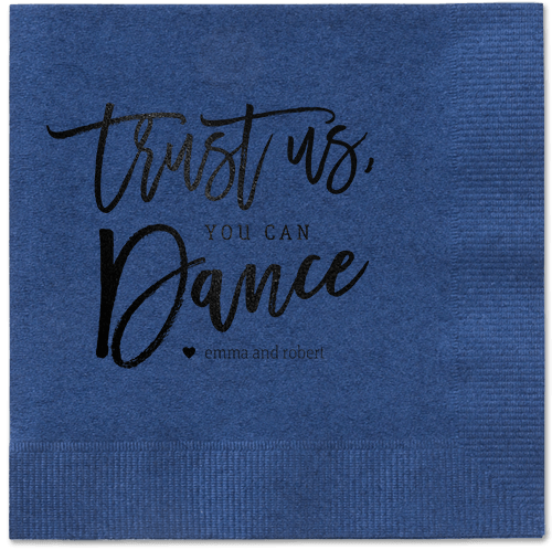 Dance Along Napkins, Black, Navy