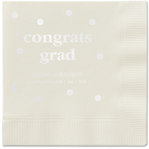 Speckled Blots Napkin, White, Ecru