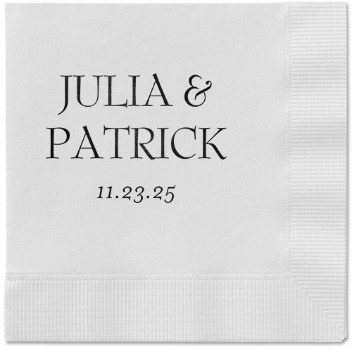 Modern Flow Napkin, Black, White, black