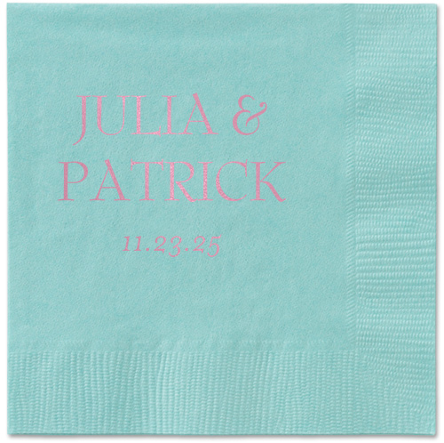 Modern Flow Napkin, Pink, Aqua, blush