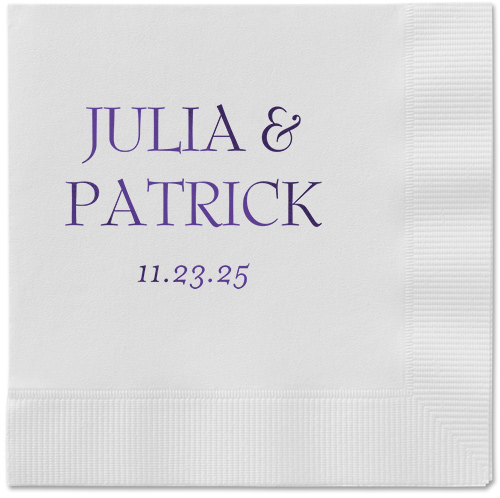 Modern Flow Napkin, Purple, White, purple