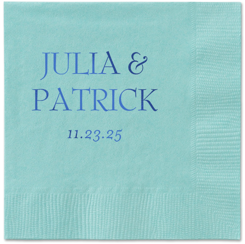 Modern Flow Napkin, Blue, Aqua, royal