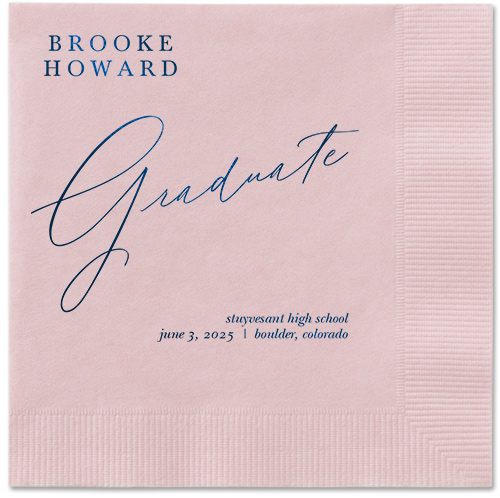 Graceful Touch Napkin, Blue, Blush
