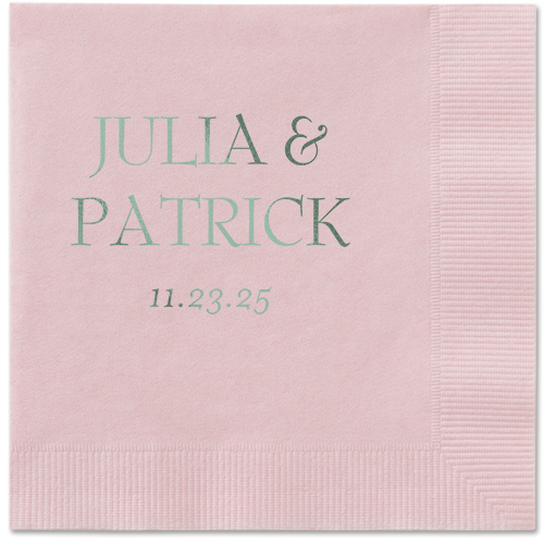 Modern Flow Napkin, Green, Blush