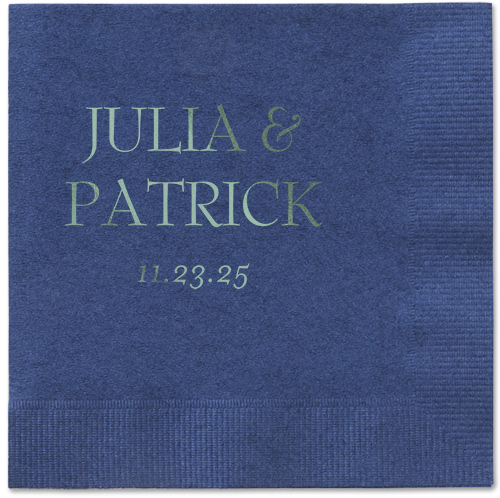 Modern Flow Napkin, Green, Navy, sage