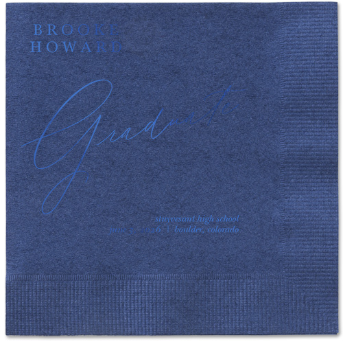 Graceful Touch Napkin, Blue, Navy, royal