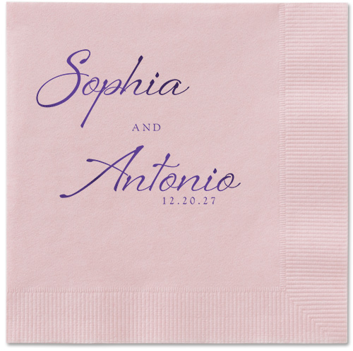 Torn Textures Napkin, Purple, Blush