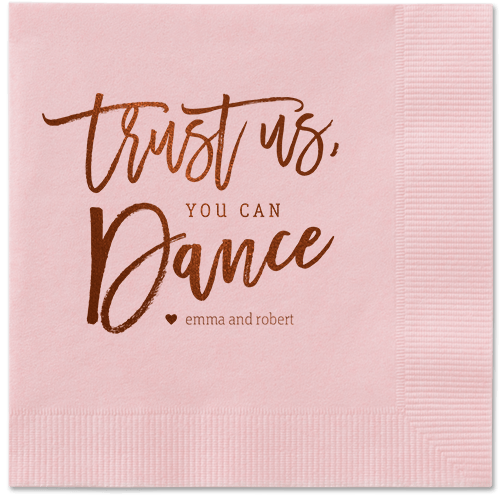 Dance Along Napkins, Brown, Blush, Mocha