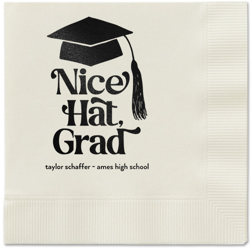 Nice Cap Napkin, Black, Ecru, black