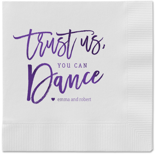 Dance Along Napkins, Purple, White, Purple