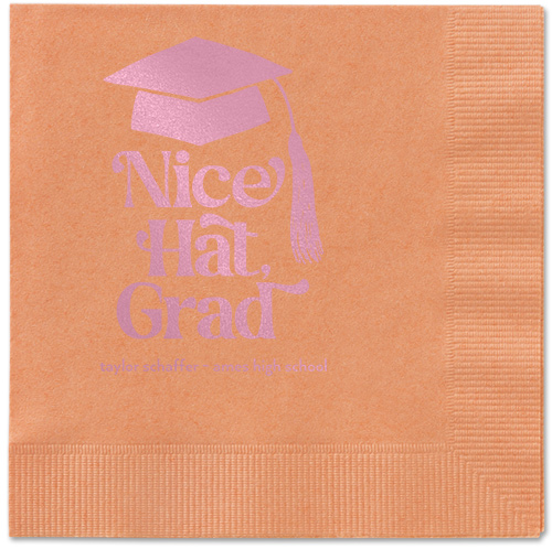 Nice Cap Napkin, Pink, Coral