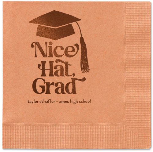 Nice Cap Napkin, Brown, Coral