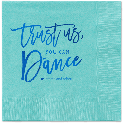 Dance Along Napkins, Blue, Aqua, Royal