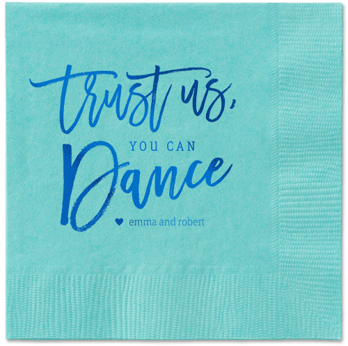 Dance Along Napkins, Blue, Aqua