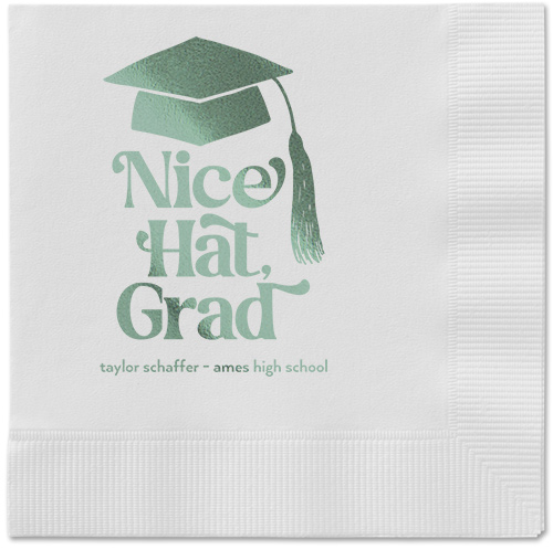 Nice Cap Napkin, Green, White