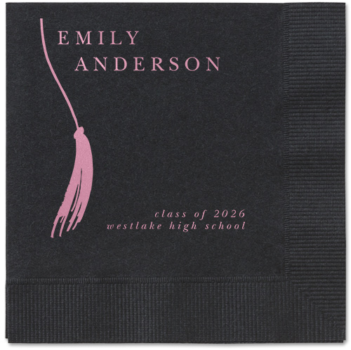 Direct Tassel Napkin, Pink, Black, blush