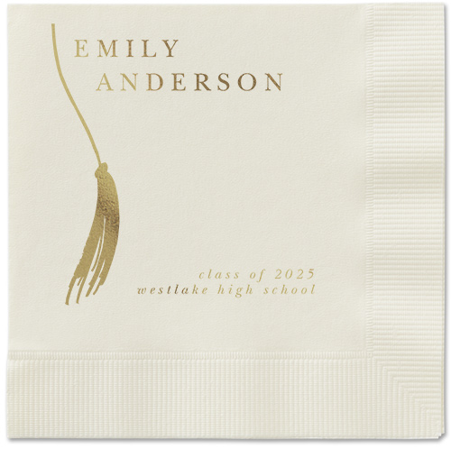 Direct Tassel Napkin, Yellow, Ecru