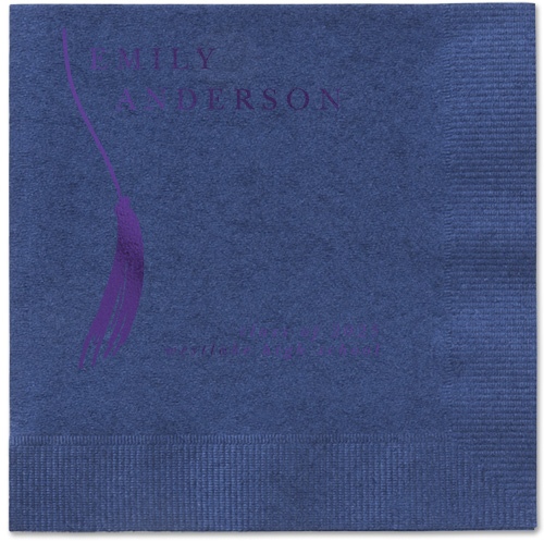 Direct Tassel Napkin, Purple, Navy