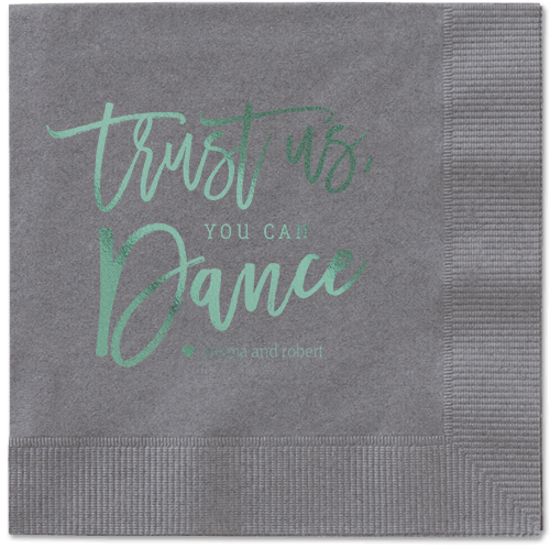 Dance Along Napkins, Green, Pewter, Sage