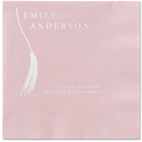 Direct Tassel Napkin, White, Blush, white