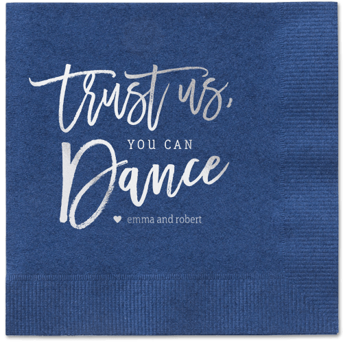 Dance Along Napkins, Grey, Navy