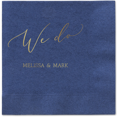 Snapshot Serenity Napkin, Yellow, Navy, gold-metallic