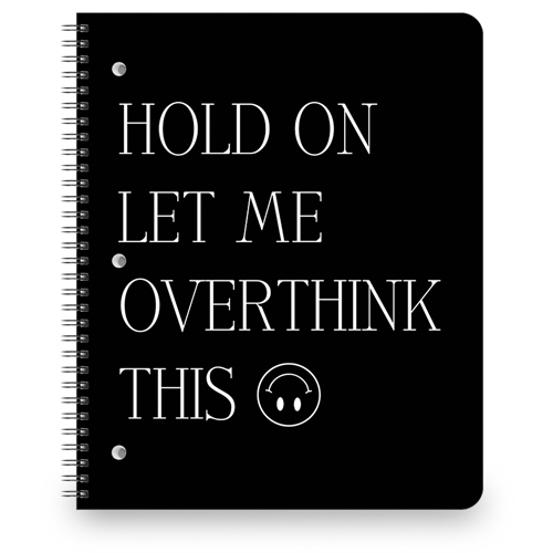 Overthink Large Notebook, 8.5x11, Multicolor