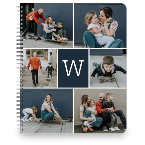 Gallery Monogram Large Notebook, 8.5x11, Multicolor