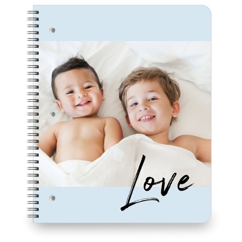 Love Contemporary Large Notebook, 8.5x11, Black