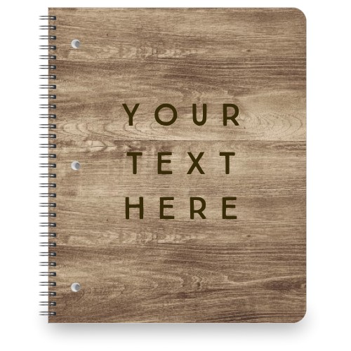 Your Text Here Large Notebook, 8.5x11, Multicolor