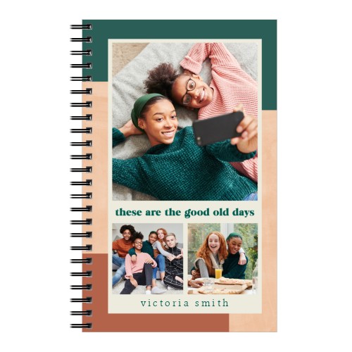 Good Old Days 5x8 Notebook, 5x8, Green, tropical