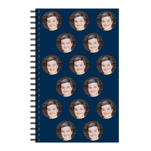 Floating Faces 5x8 Notebook, 5x8, Blue