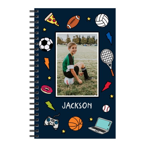 Sport Vibes 5x8 Notebook, 5x8, Blue, midnight