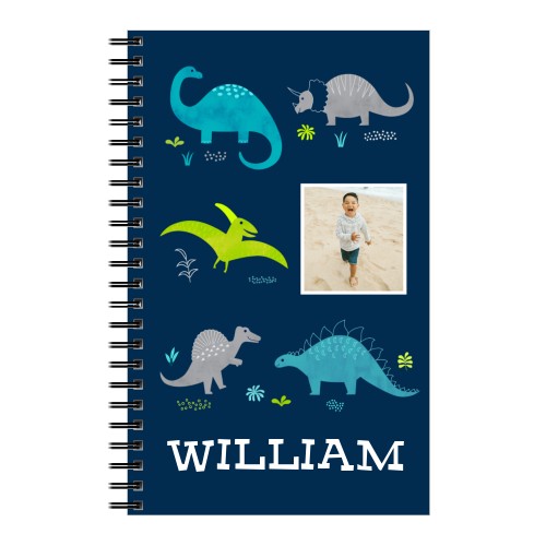 Dinosaur World 5x8 Notebook, 5x8, Blue