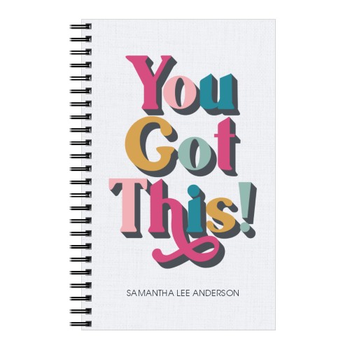 Retro You Got This 5x8 Notebook, 5x8, Gray, gray