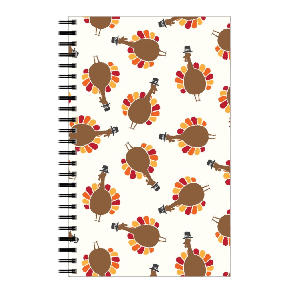 Turkey Toss - Cream Notebook, 5x8, Brown