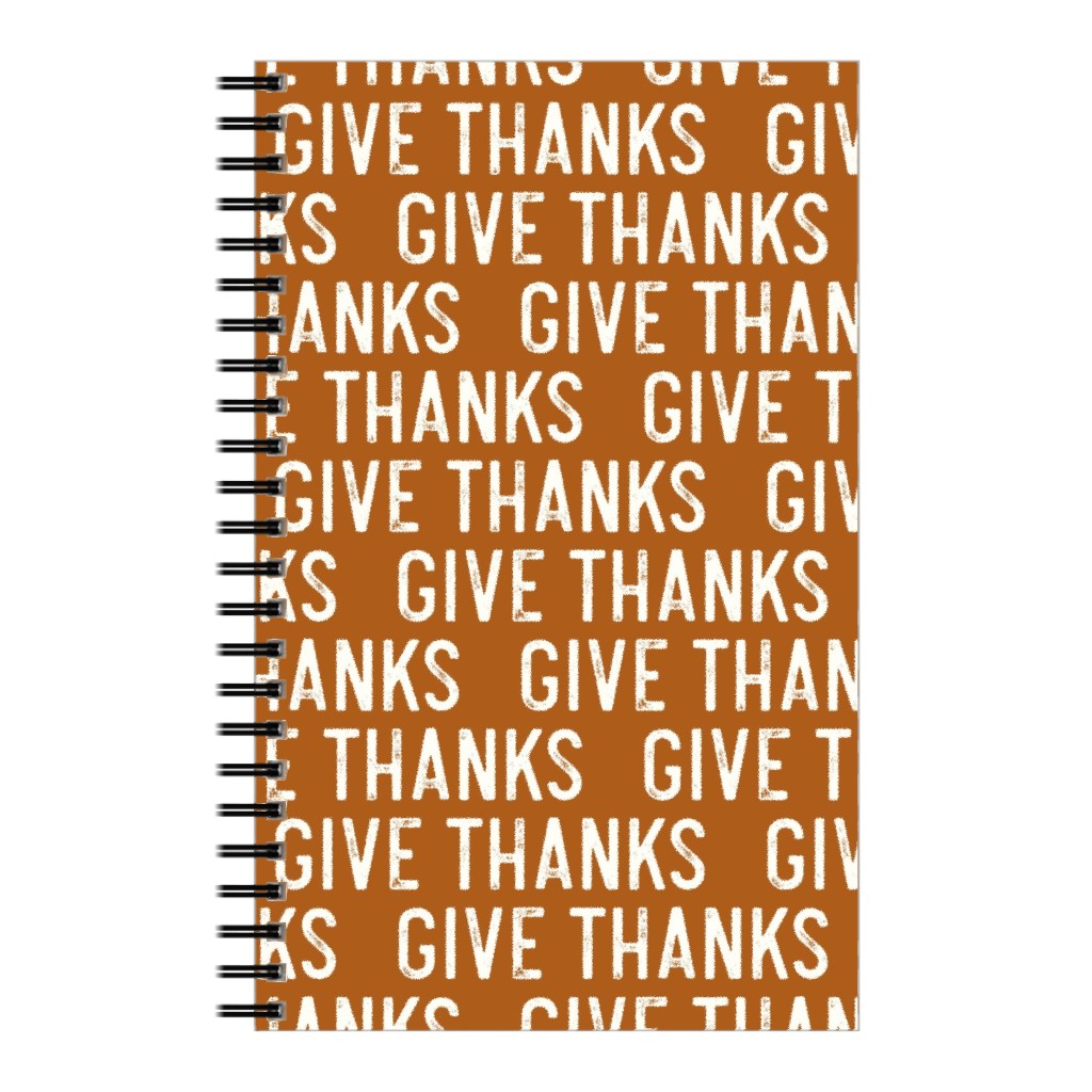 Give Thanks Notebook, 5x8, Orange