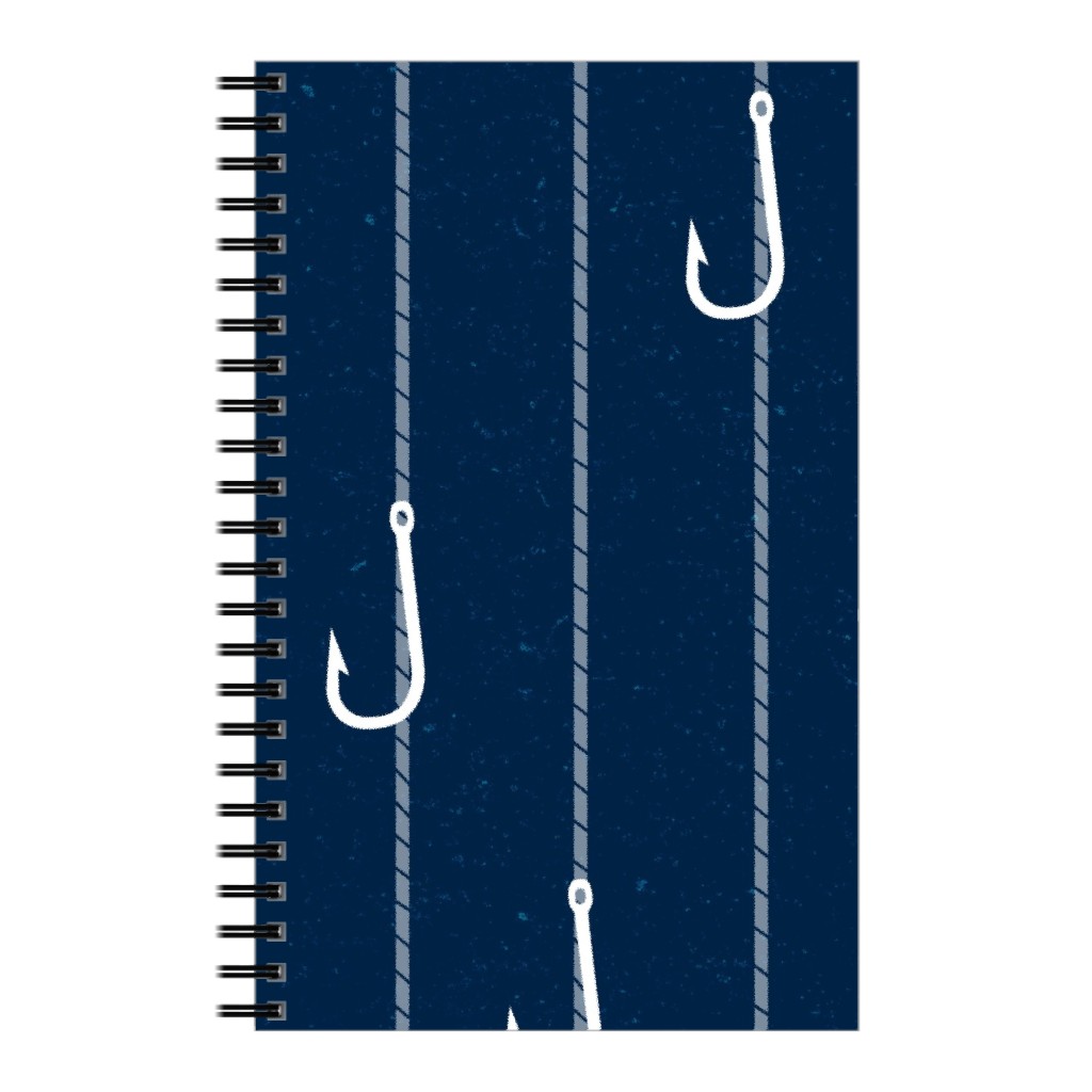Cast a Line Notebook, 5x8, Blue