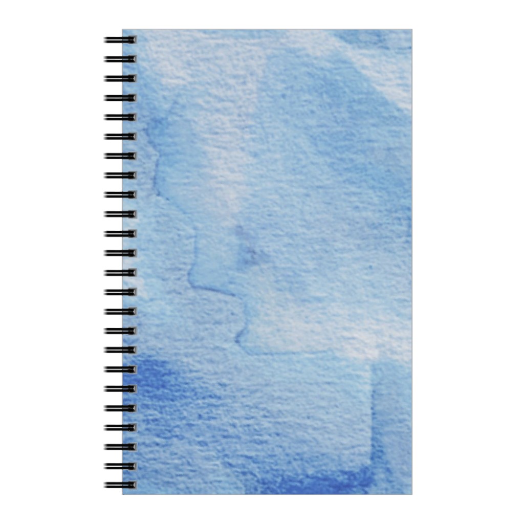 Watercolor Rorscharch - Blue Notebook, 5x8, Blue, True Blue