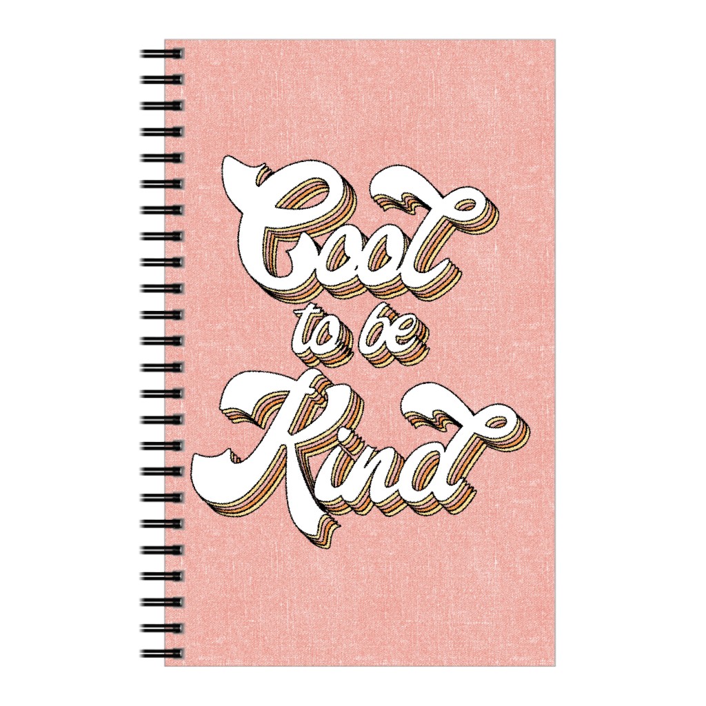 Cool To Be Kind - Textured Pink Notebook, 5x8, Pink