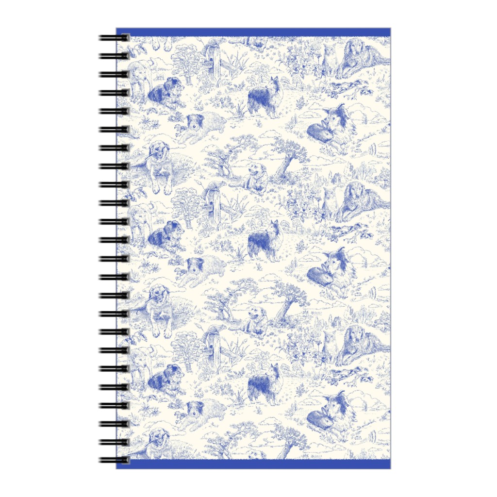 Country Dogs - Blue Notebook, 5x8, Blue