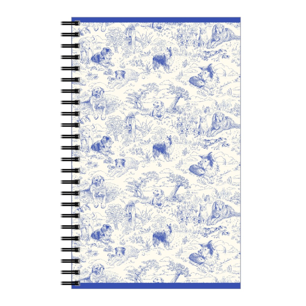 Country Dogs - Blue Notebook, 5x8, Blue, True Blue