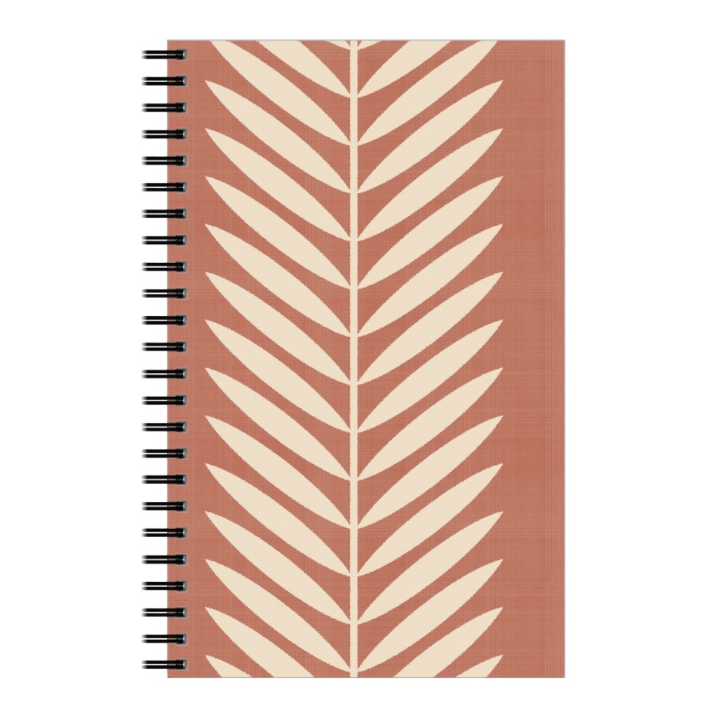 Laurel Leaf Stripe Notebook, 5x8, Pink, Nutmeg