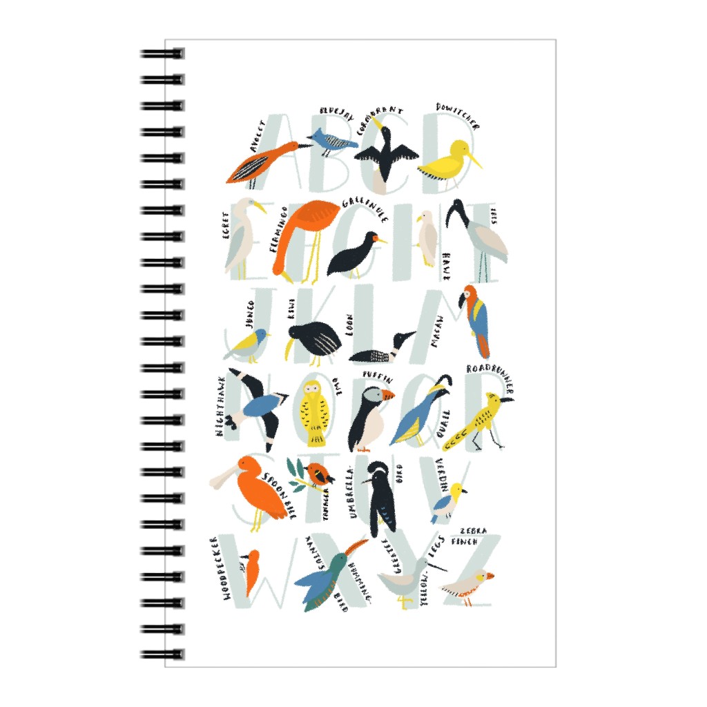 Abc Birds - Multi Notebook, 5x8, Multicolor