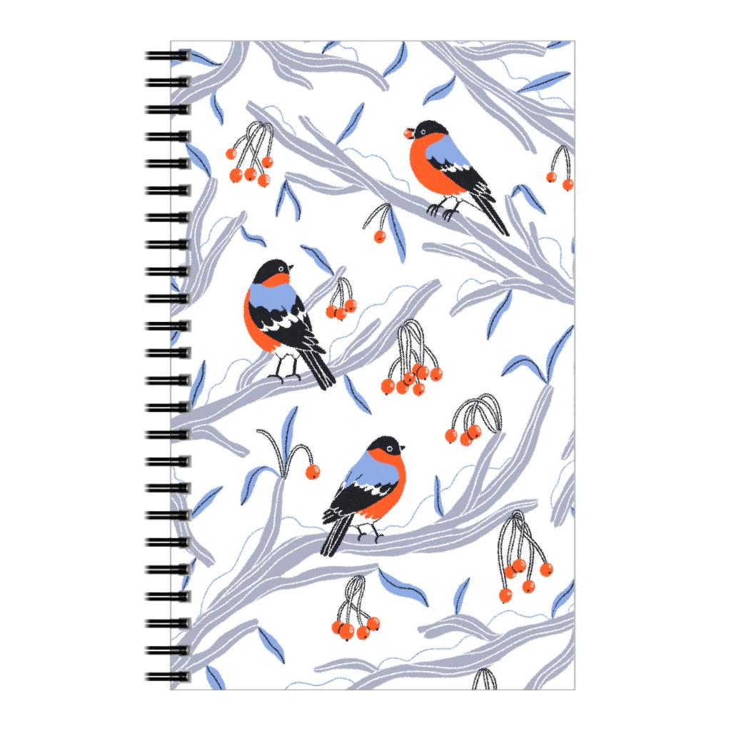 Little Birds Outside My Winter Window Notebook, 5x8, Multicolor