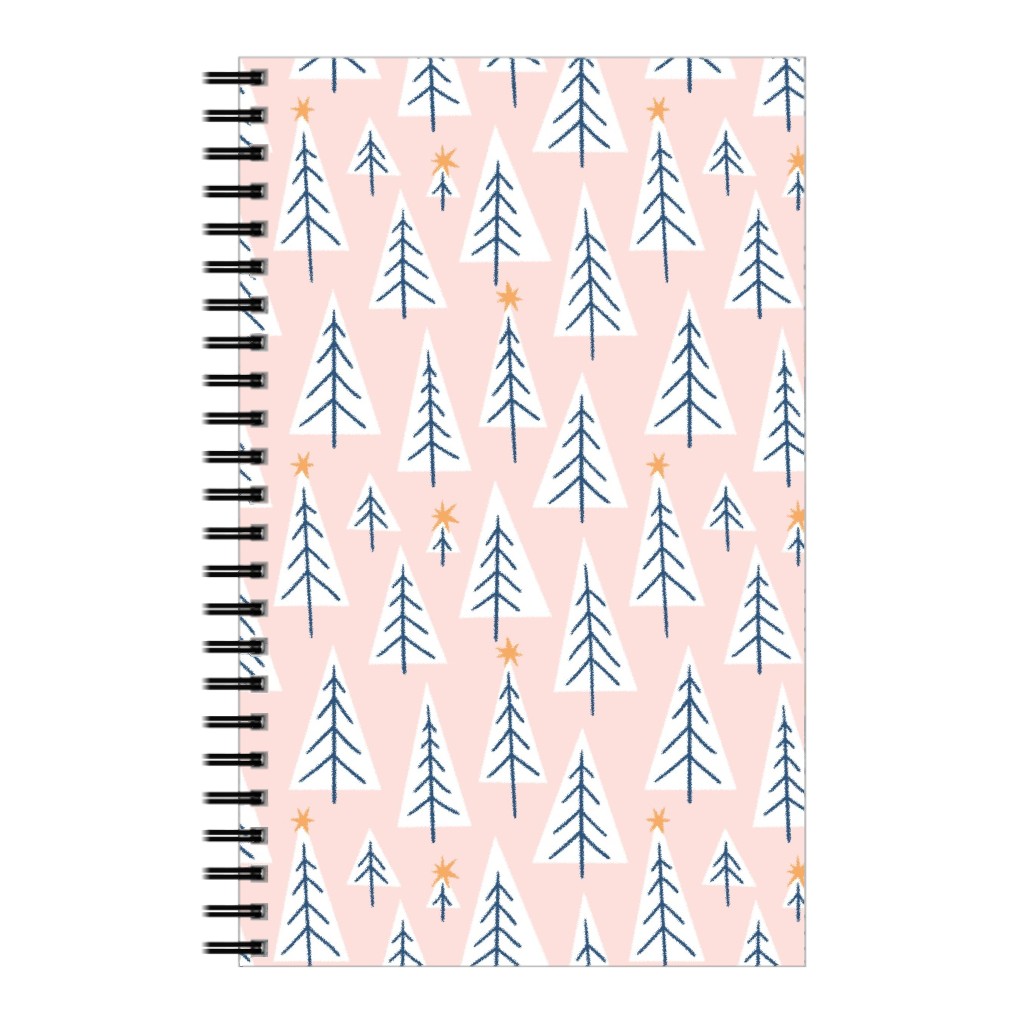 Christmas Forest - Pink Notebook, 5x8, Pink