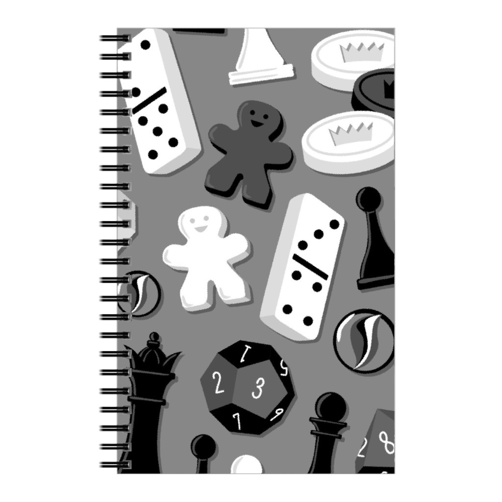 Game on Notebook, 5x8, Gray